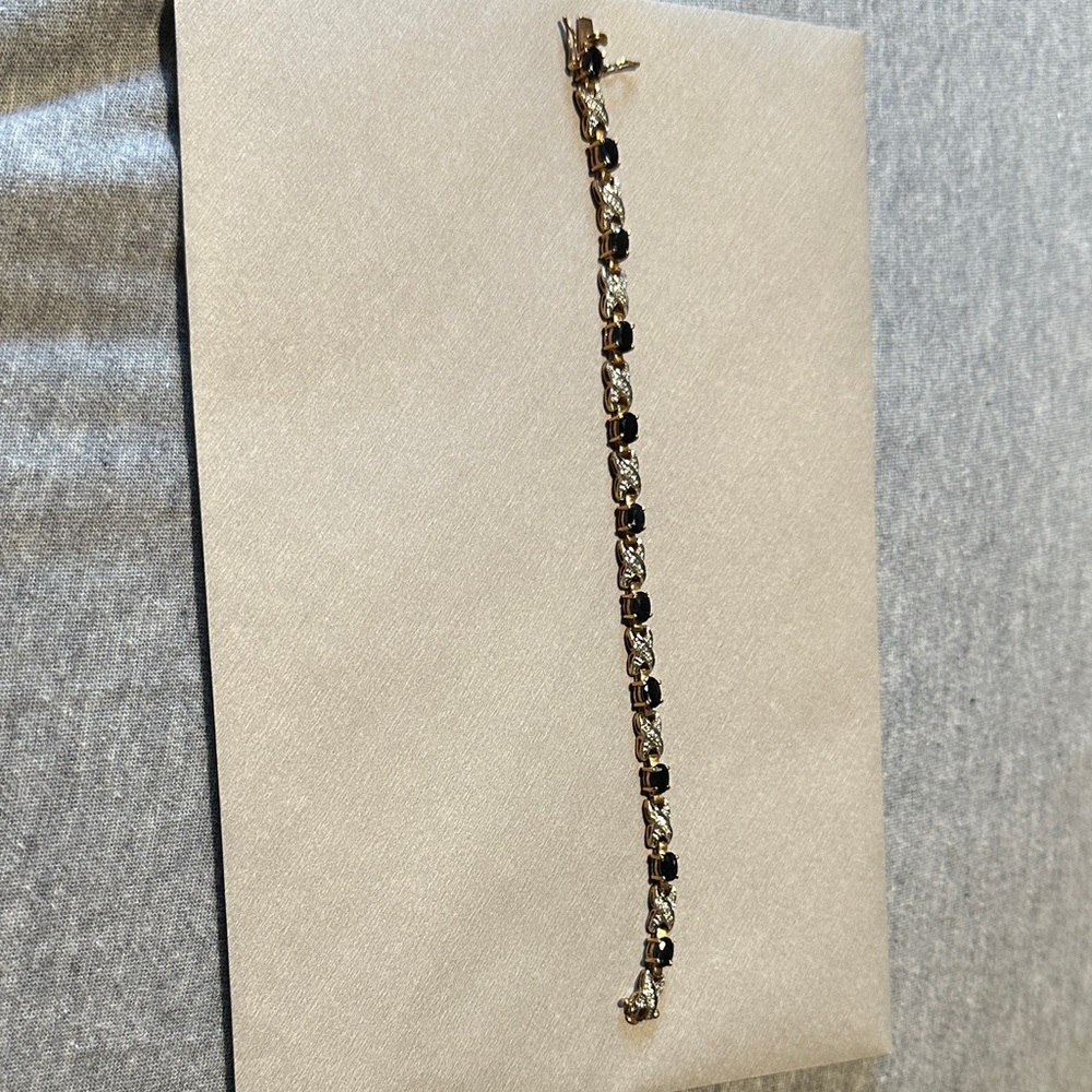 Unique Vintage Black and Gold Bracelet